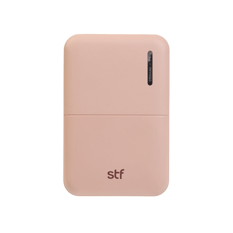 Bateria powerbank recargable 10W  | STF VIVA | 5,000 mAh rosa